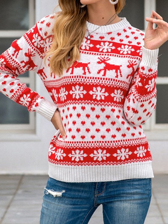 Loose Christmas Elk Casual Sweater
