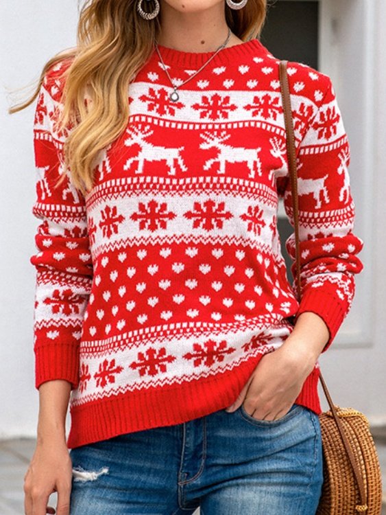 Loose Christmas Elk Casual Sweater