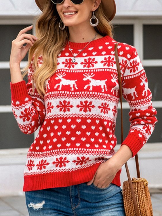 Loose Christmas Elk Casual Sweater