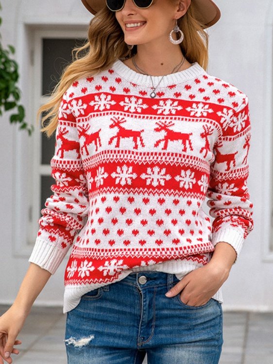 Loose Christmas Elk Casual Sweater