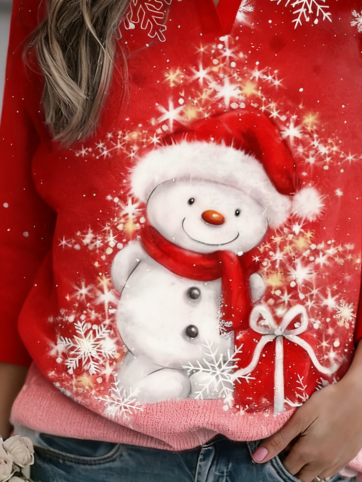 Christmas Simple Loose Shawl Collar Sweater