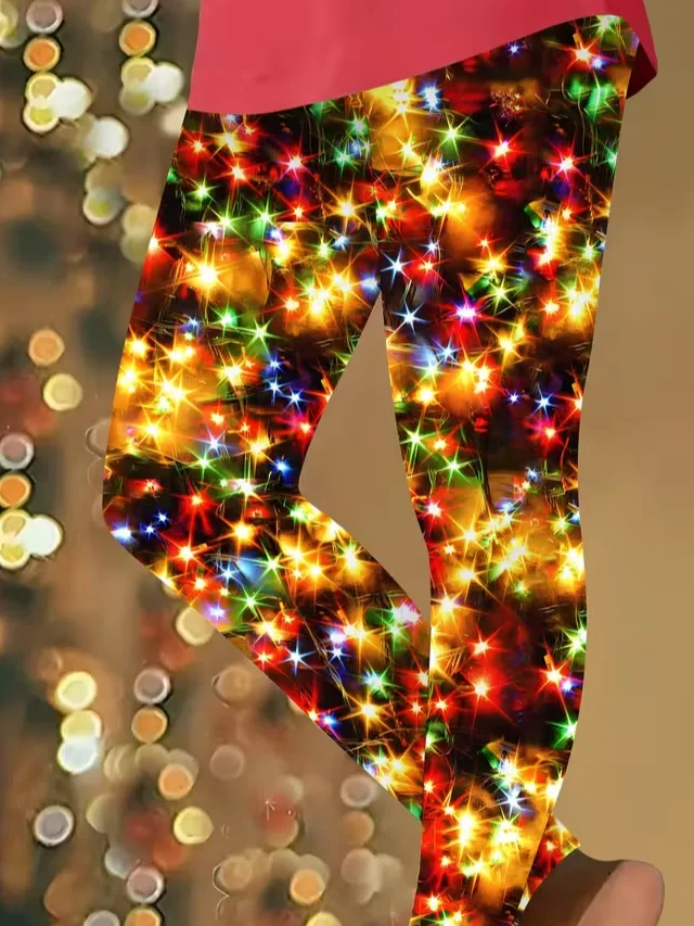 Tight Casual Printing Christmas Leggings