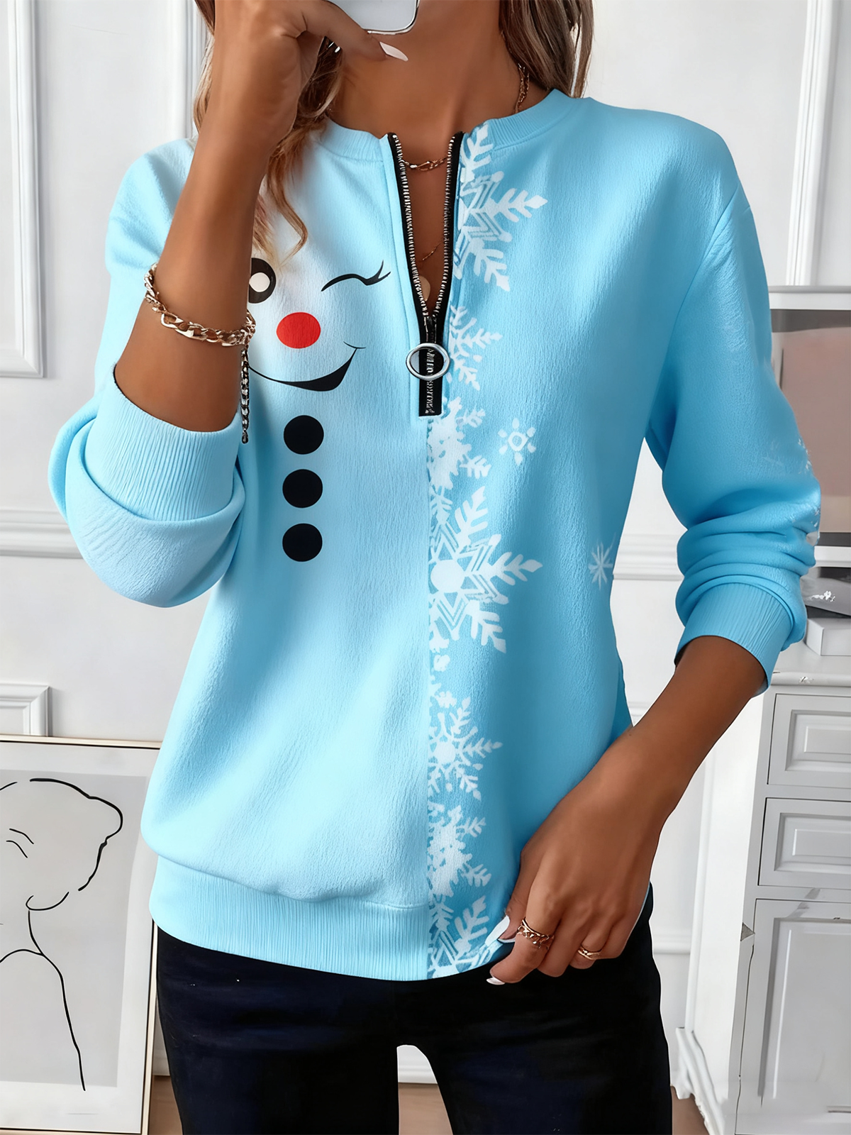 Imitation Cashmere Vintage Christmas Loose Sweater