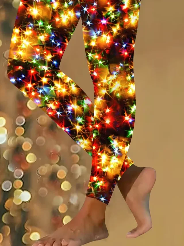 Tight Casual Printing Christmas Leggings
