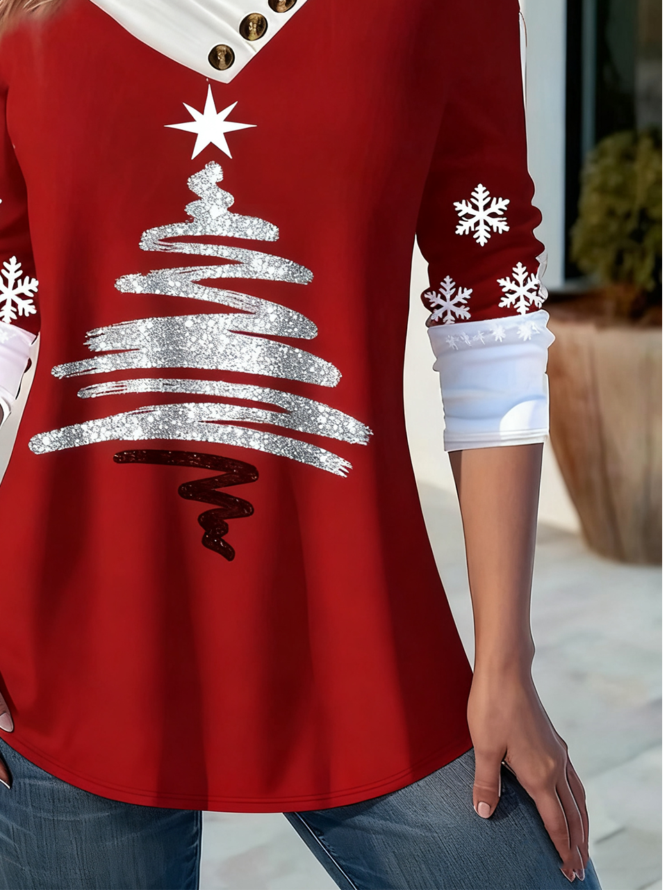 Christmas Casual Others Cotton T-Shirt