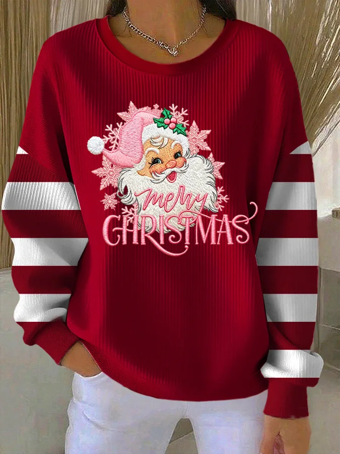 Loose Printing Casual Christmas Sweatshirt