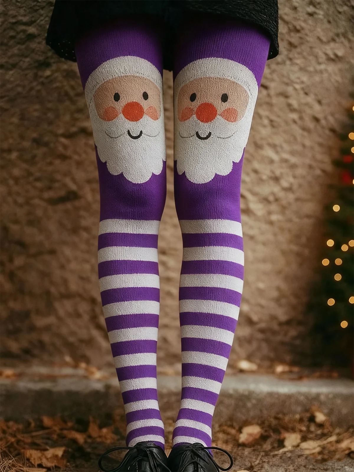 Women's Home Wear Christmas Party Slim Fit Knitted Warm And Comfortable Leggings