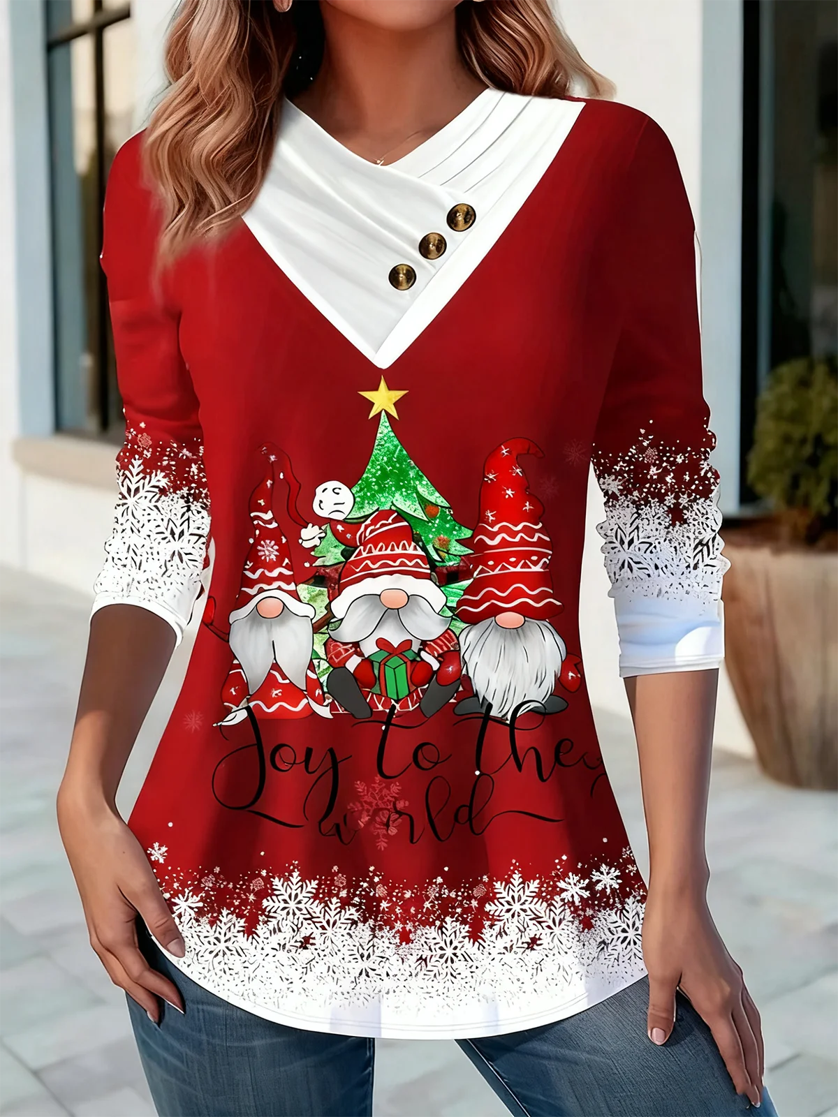 Others Gradient Pattern Casual T-Shirt