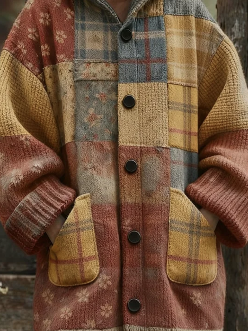 Wool/Knitting Casual Floral Cardigan