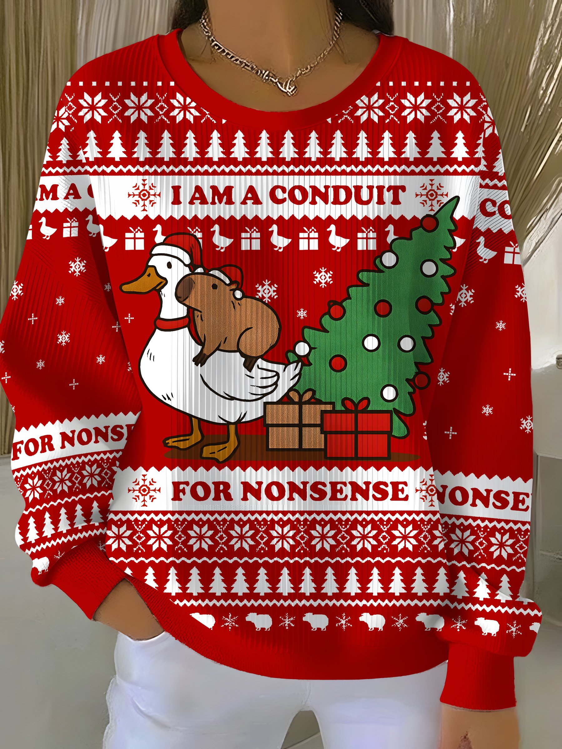 For Nonsense Ugly Christmas Sweatshirt