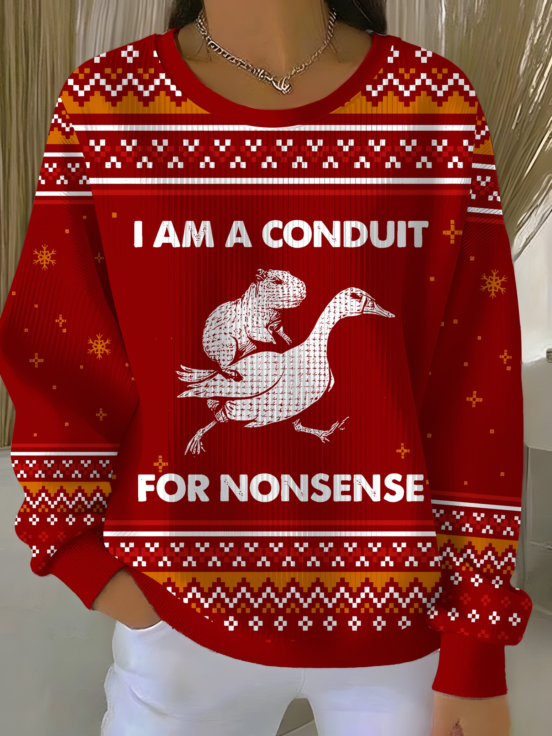 For Nonsense Ugly Christmas Sweatshirt
