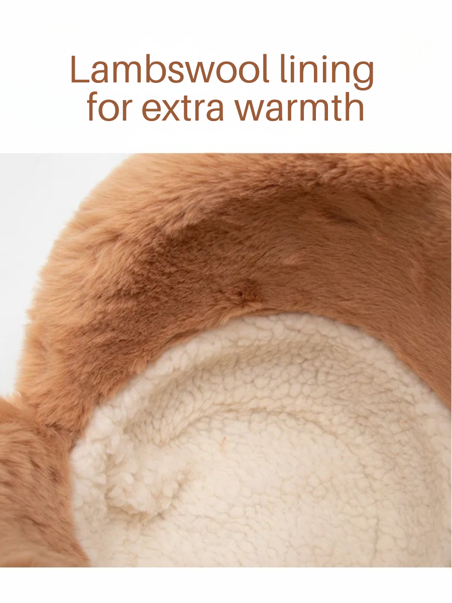 Thickened Fleece-lined Warm Fisherman's Hat For Autumn And Winter Lamb Fleece-lined Bucket Hat, Winter Fleece-lined Rolled Brim Hat