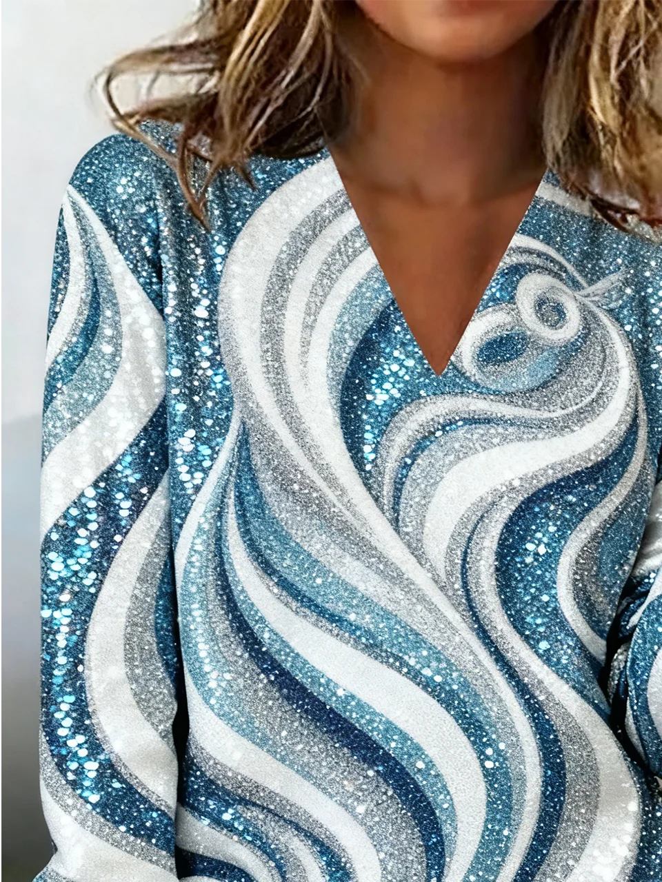 Gradient Pattern Regular Fit Cotton Sexy T-Shirt