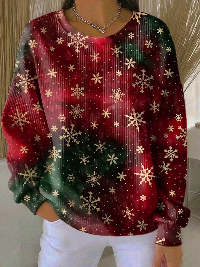 Christmas Crew Neck Casual Sweatshirt