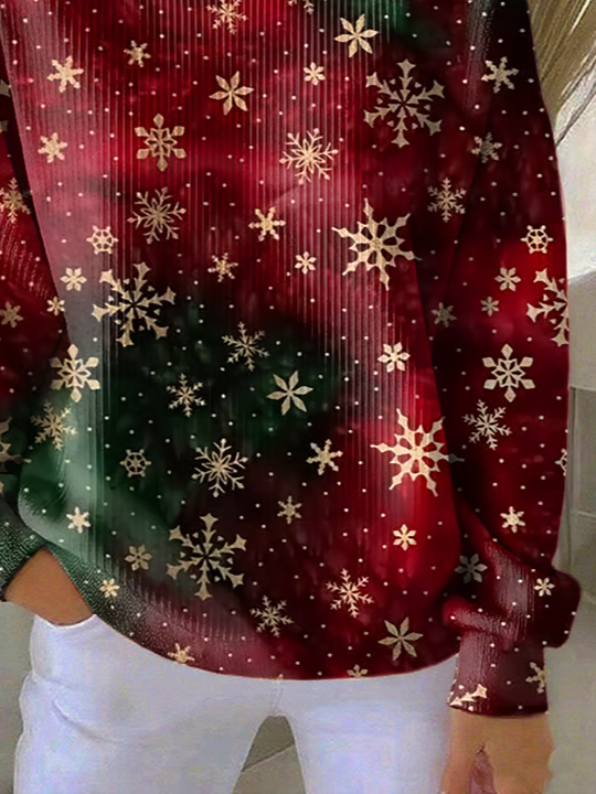 Christmas Crew Neck Casual Sweatshirt