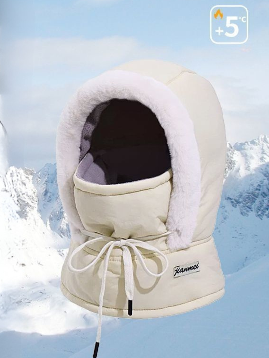 Winter Warm Lei Feng Hat Men's And Women's Ear-protecting Fleece-lined Thickened Cycling All-in-one Cold-proof Face Mask/neck Warmer Snow Hat