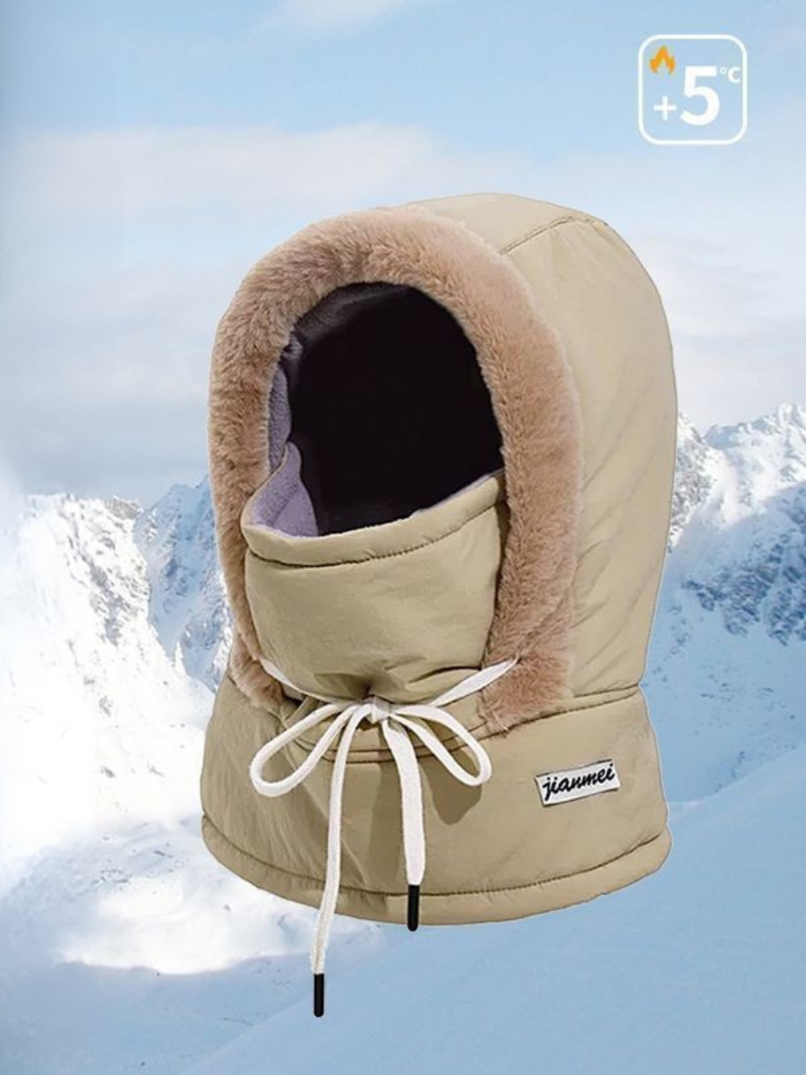 Winter Warm Lei Feng Hat Men's And Women's Ear-protecting Fleece-lined Thickened Cycling All-in-one Cold-proof Face Mask/neck Warmer Snow Hat