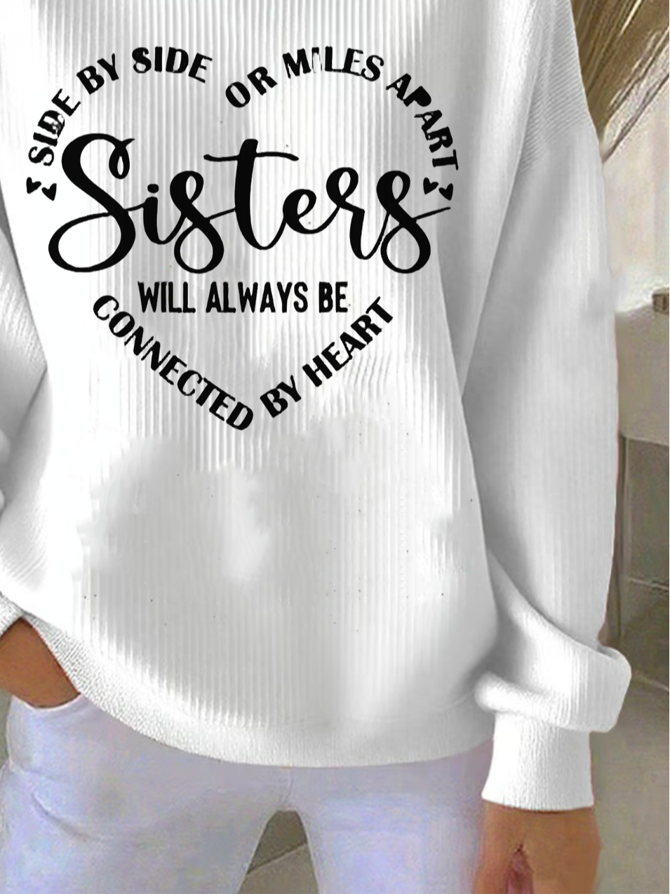 Loose Simple Letter Pattern Sweatshirt