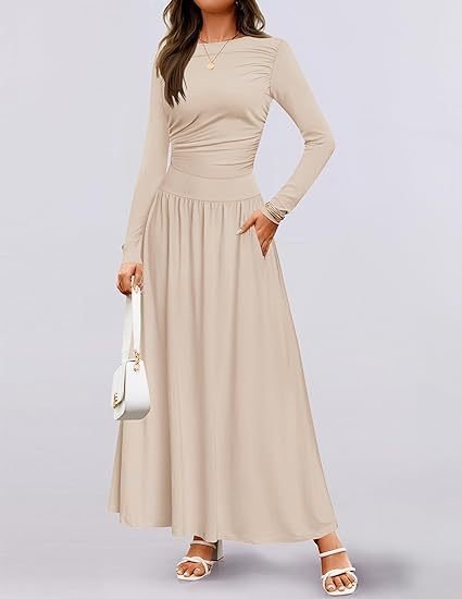 Elegant Cotton-Blend Regular Fit Dress With No