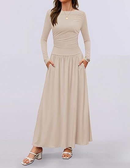 Elegant Cotton-Blend Regular Fit Dress With No