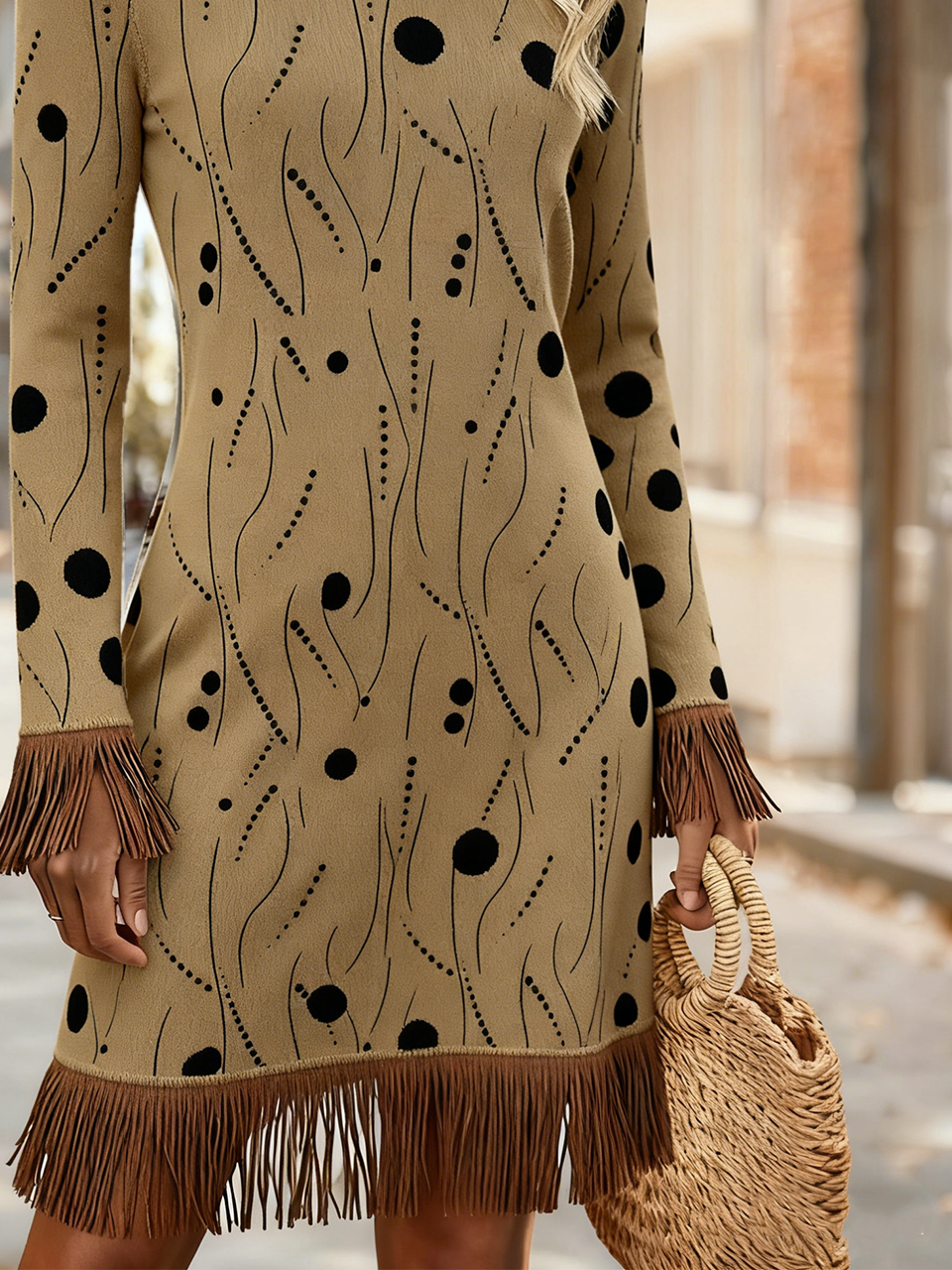 Elegant Regular Fit Crew Neck Dress With No