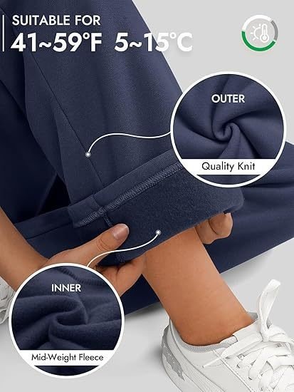 Women's  Elastic Waist H-Line Wide Leg Pants Daily Going Out Pants Gray Casual Split Joint Plain Fleece-lined Sweatpants