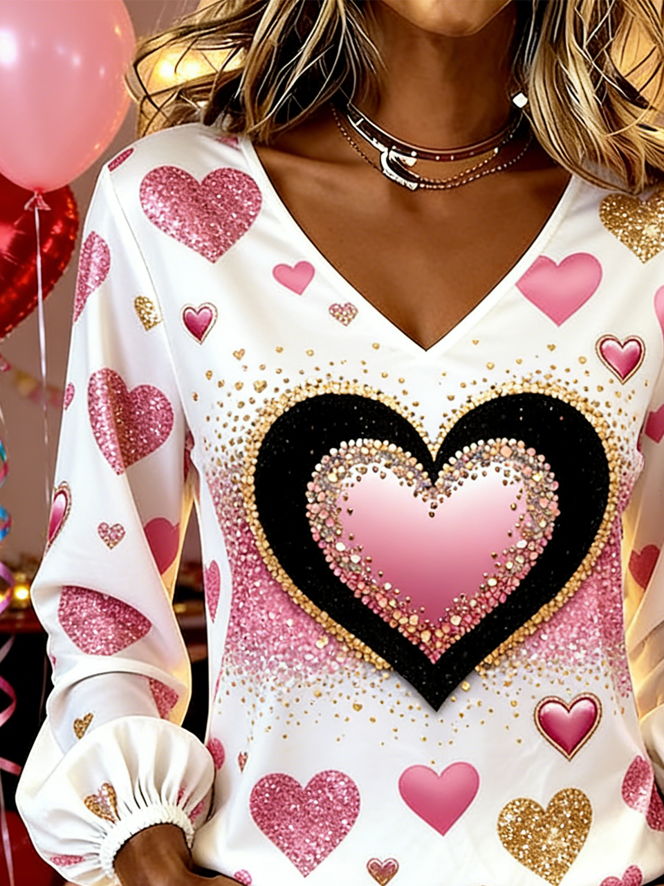 Loose Cotton Vintage V Neck T-Shirt