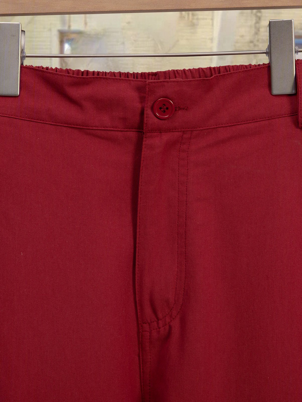 Casual Plain Pockets Women All Season Pants