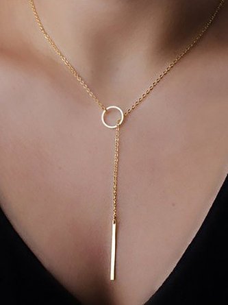 Womens Simple Alloy Necklaces