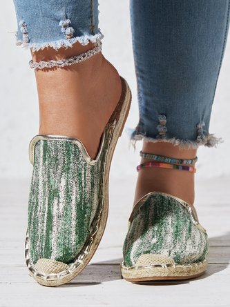 Green Ombre Vacation Espadrilles Mules