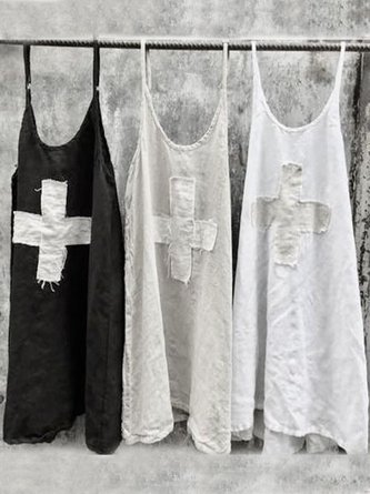 Casual Sleeveless Round Neck Dress