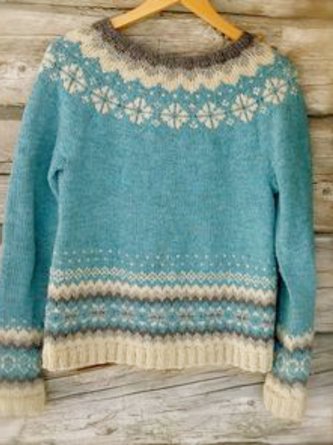 zolucky Soft Casual Plus Size Round Neck Sweater