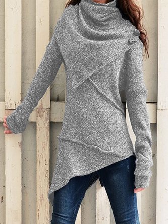 Solid Long Sleeve Knitwear & Sweaters