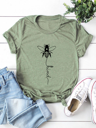 Mother‘s Day Printed Short Sleeve Casual T-shirt