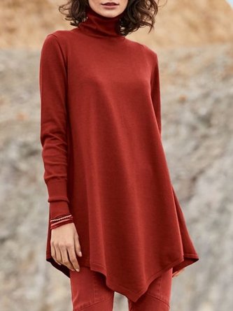 Women Long Sleeve Casual Turtleneck Plus Size Sweatshirts