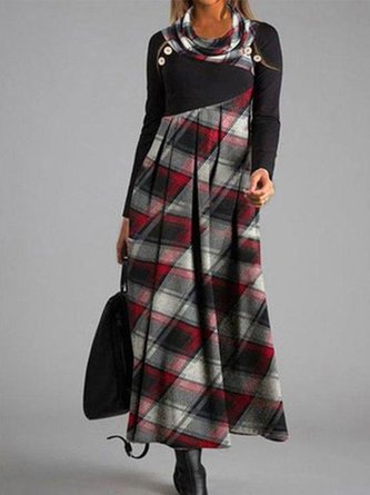 Long Sleeve Vintage Knitting Dress