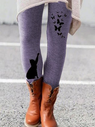 Casual Solid Leggings