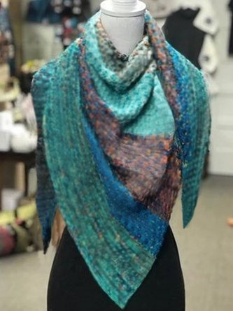 Color-Block Casual knitting Scarf