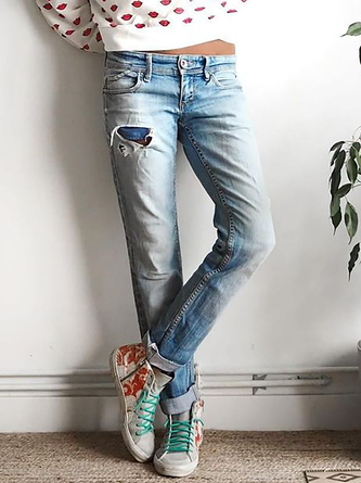 Solid Casual Jeans