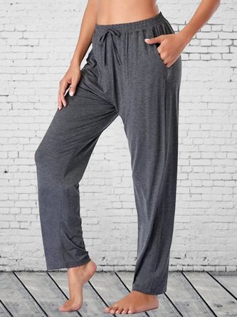 Casual Plus Size Sports Pants With Pockets