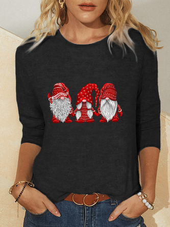 Plus size Casual Christmas T-shirt