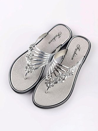 Women's Diamond Flat Thong Sandals