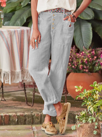 Plain Loosen Casual Pants