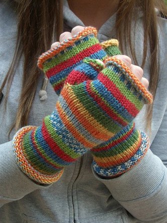 Women Casual Ombre Winter Warmth Household Braided Vintage Style Yarn/Wool yarn Regular Gloves