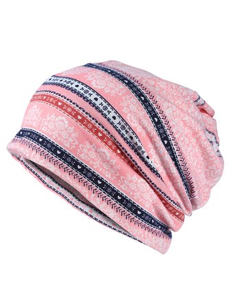 Women Vintage Ethnic All Season High-Elastic Daily Best Sell Polyester Cotton Turban Regular Hats