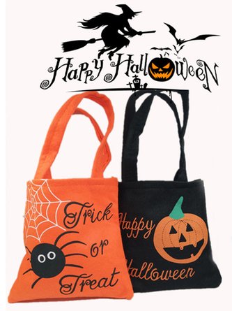 Women All Season Party Halloween Open-top Wearable Holiday Halloween Tote Regular Shopping Totes