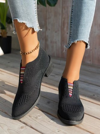 Plus Size Split Joint Casual Mesh Fabric Deep Mouth Shoes