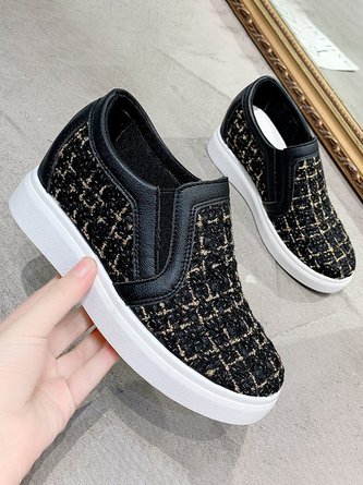 Cloth Breathable Slip-On Casual Height Increasing Shoes