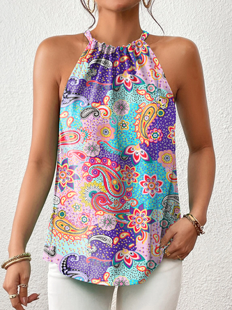 Jersey Ethnic Casual Tank Top