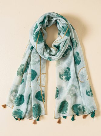 Silky Polka Dot Pattern Scarf Beach Vacation Casual Women's Accessories